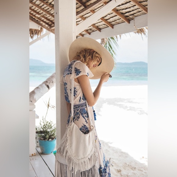 Vintage Spell and the Gypsy Collective Hotel Paradiso Bluebird Maxi Gown Dress - Picture 17 of 17